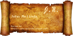 Jehn Melinda névjegykártya